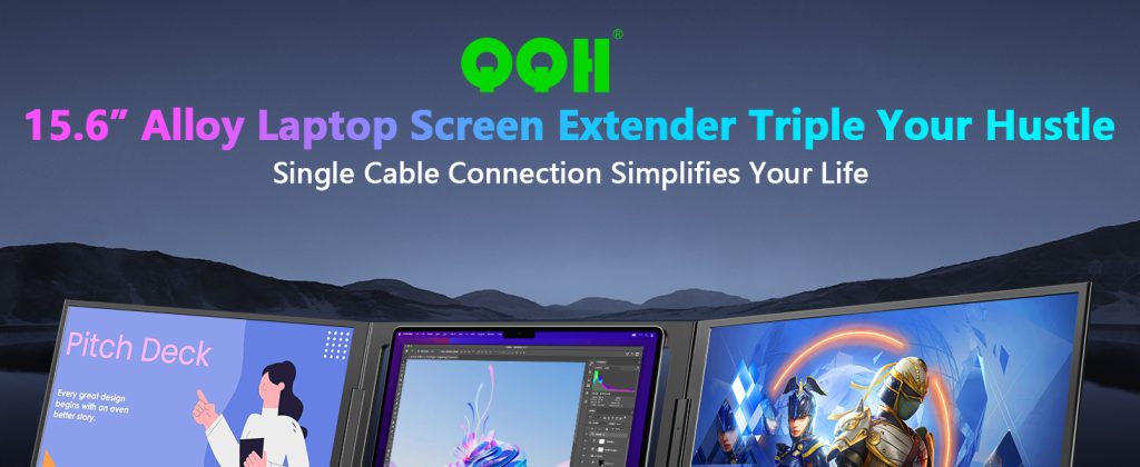QQH portable monitor extended display setup - View 1